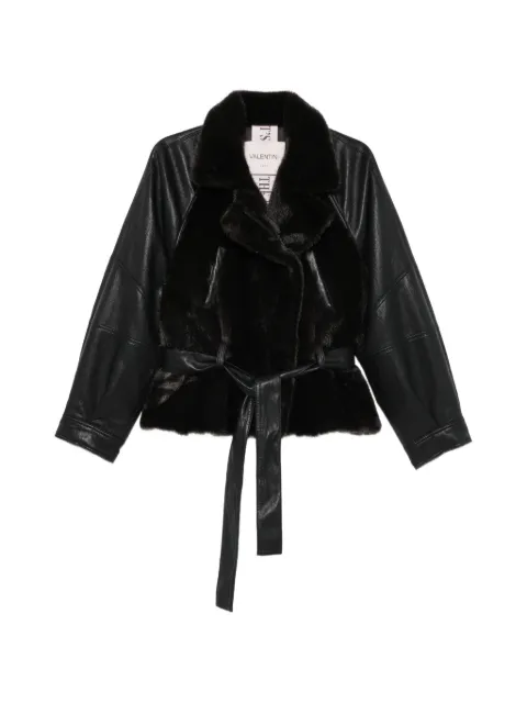 VALENTINI 1972 faux-fur belted jacket