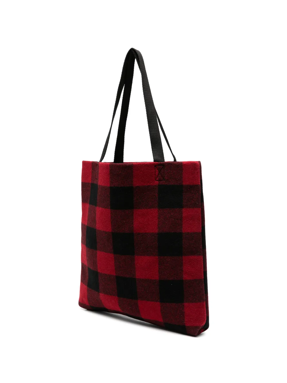 Woolrich Geruite shopper Rood