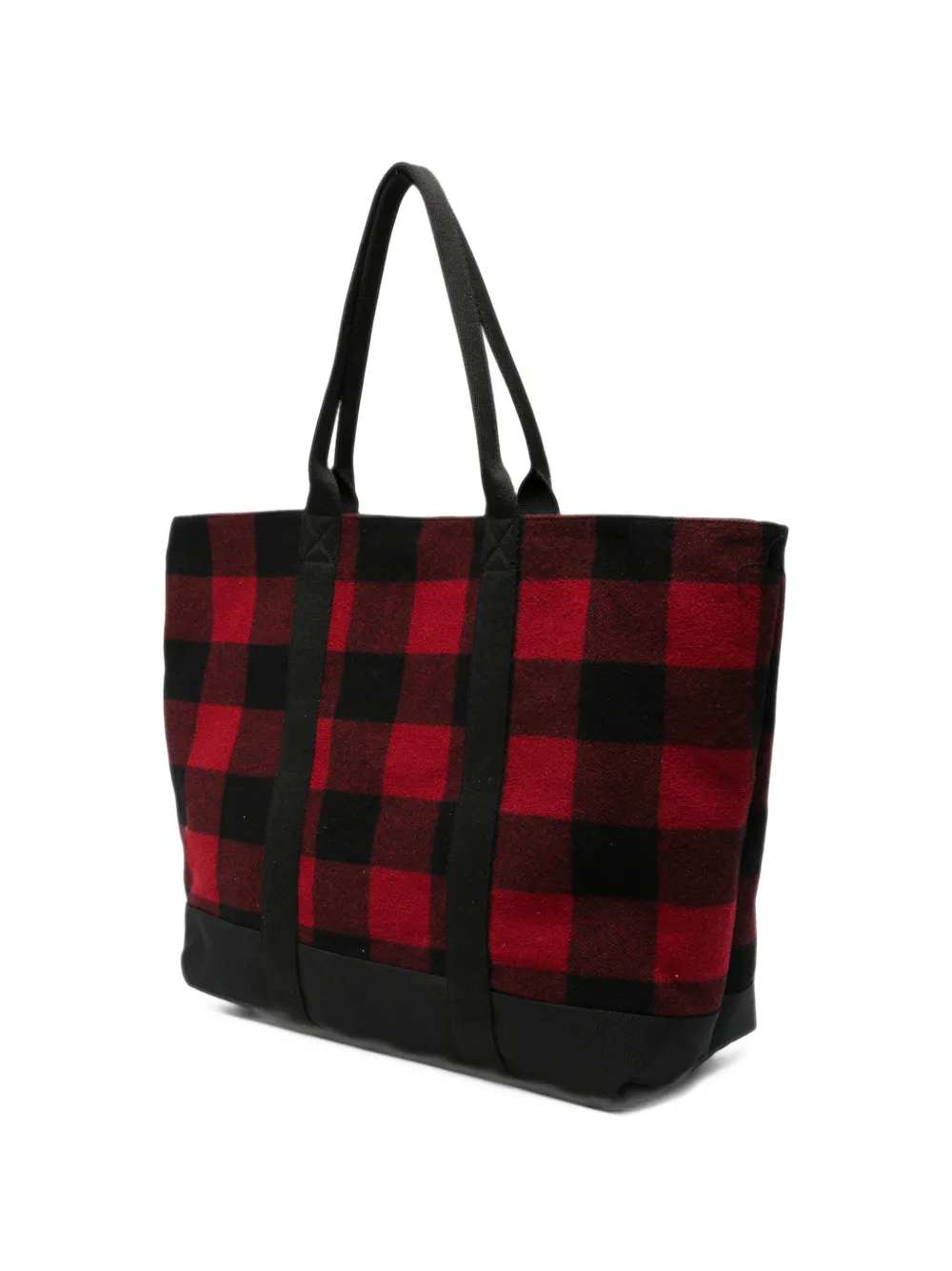 Woolrich Geruite shopper Rood