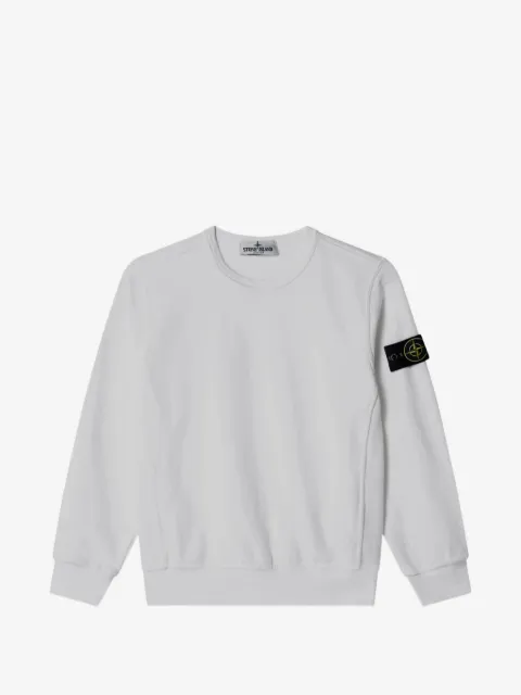 Stone Island Junior Moletom com patch de logo