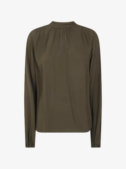 Nº21 bow-detail pleated blouse