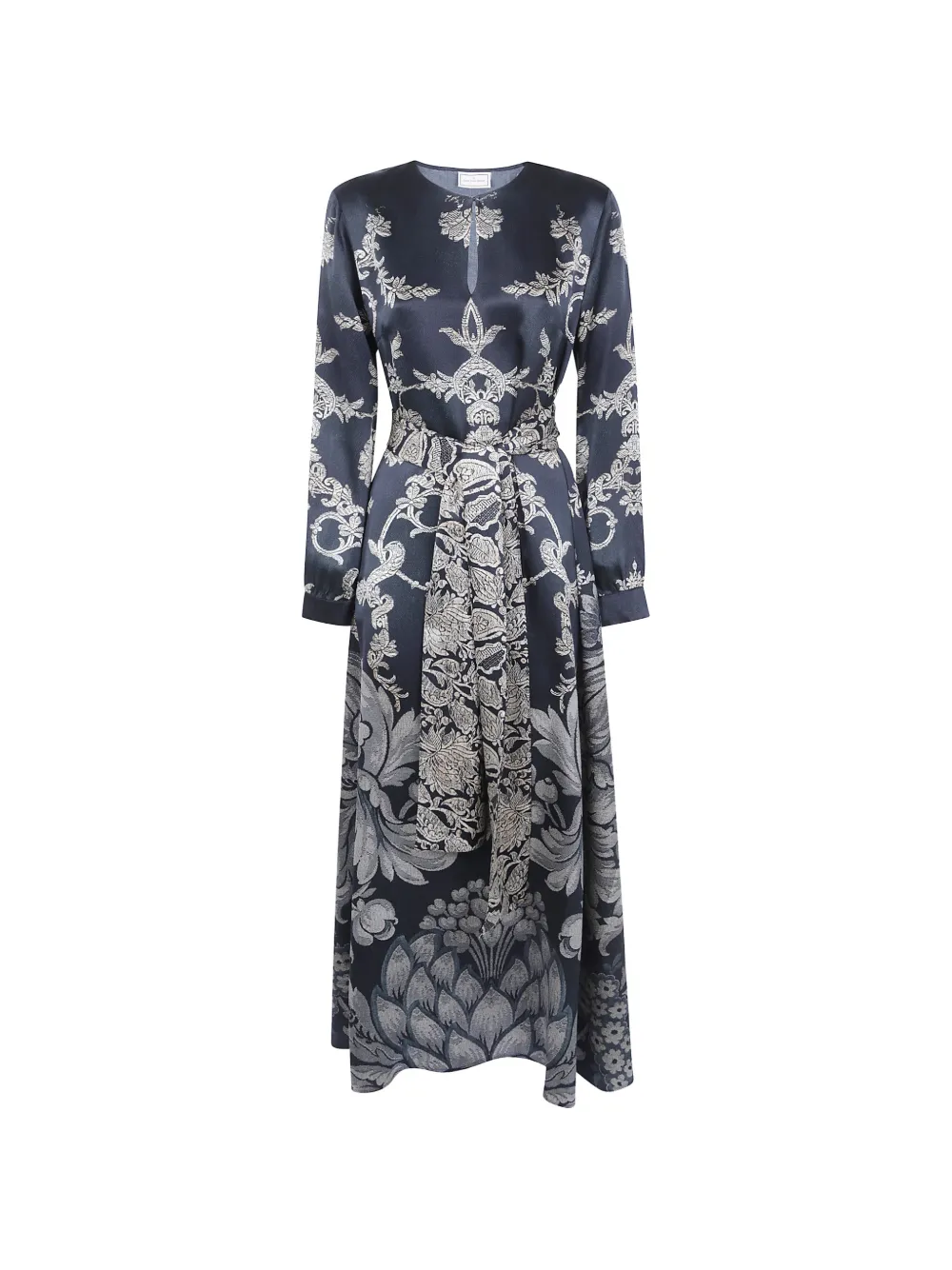 Pierre-Louis Mascia floral-print silk-satin midi dress - Black