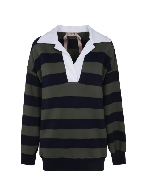Nº21 striped cotton hoodie