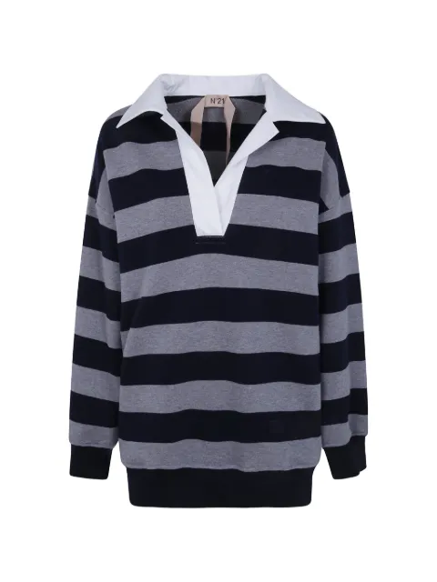 Nº21 striped cotton hoodie