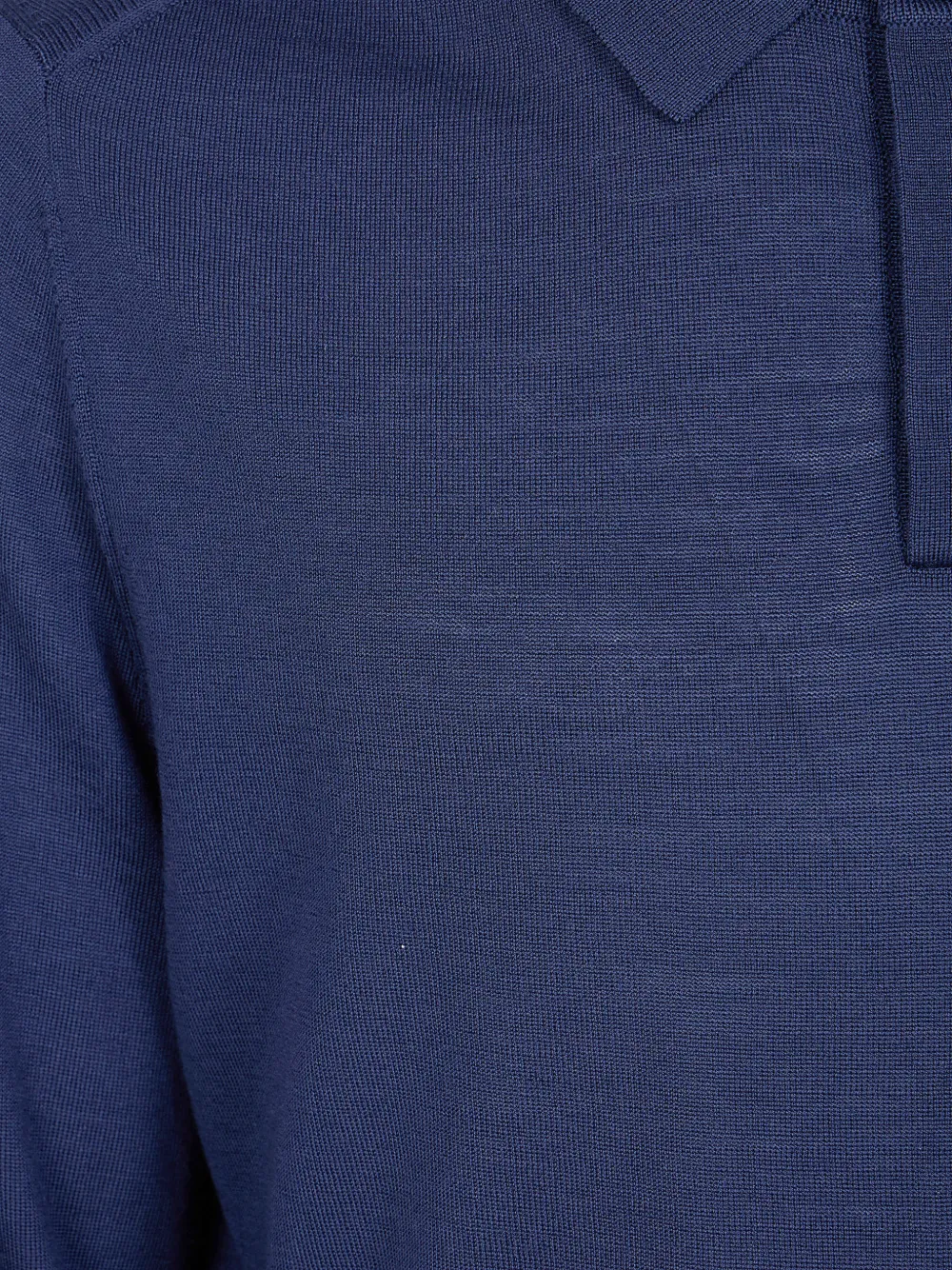 Paul Smith Poloshirt van merinowol Blauw