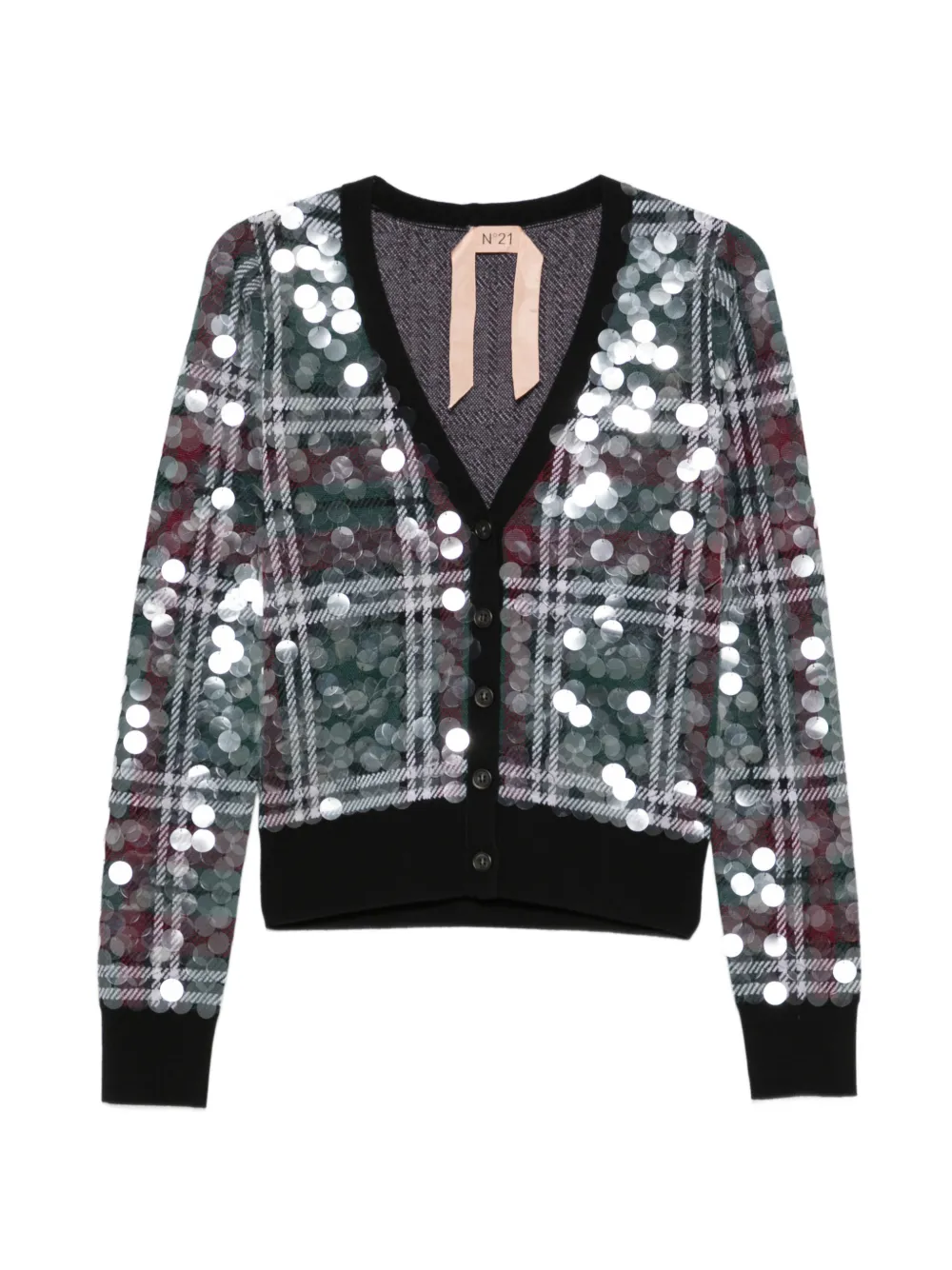 Nº21 sequin-embellished cardigan - Grün