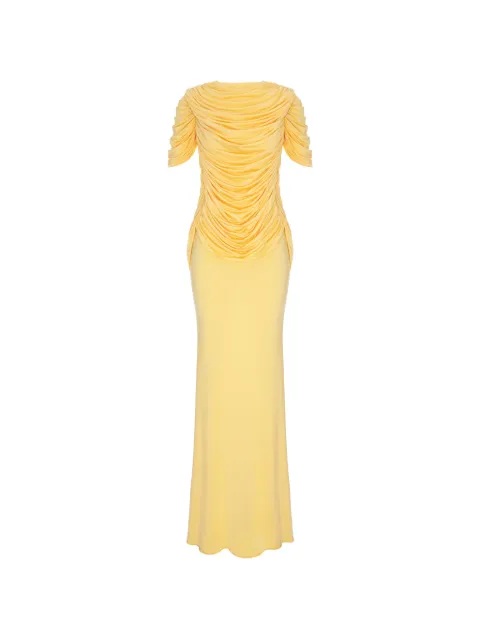 V:PM ATELIER Canary ruched draped maxi dress