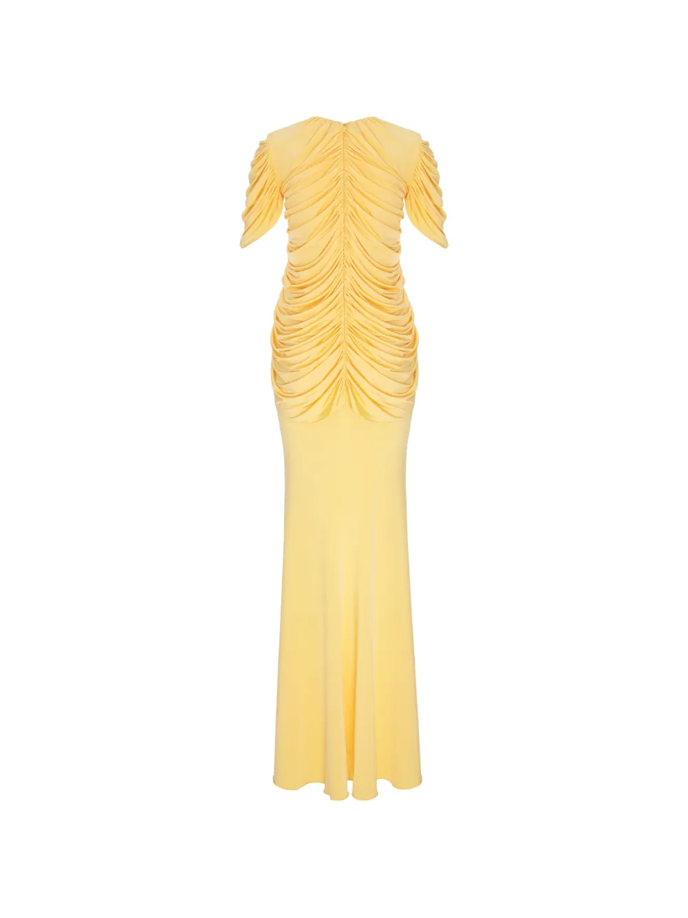 V:PM ATELIER Canary gedrapeerde maxi-dress met ruches Geel