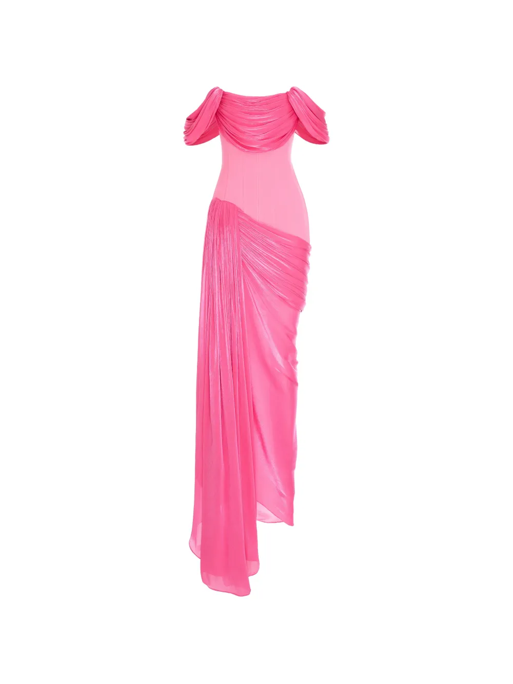 V:PM ATELIER Fatima draped maxi dress - Pink