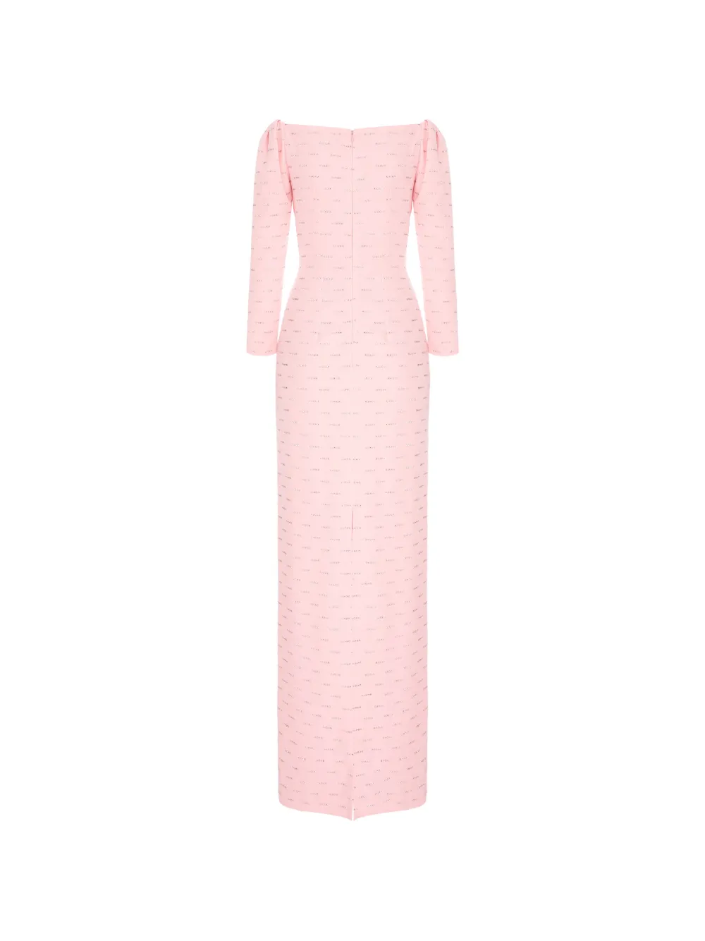 V:PM ATELIER Brigitte maxi-jurk verfraaid met kristallen en ruches Roze