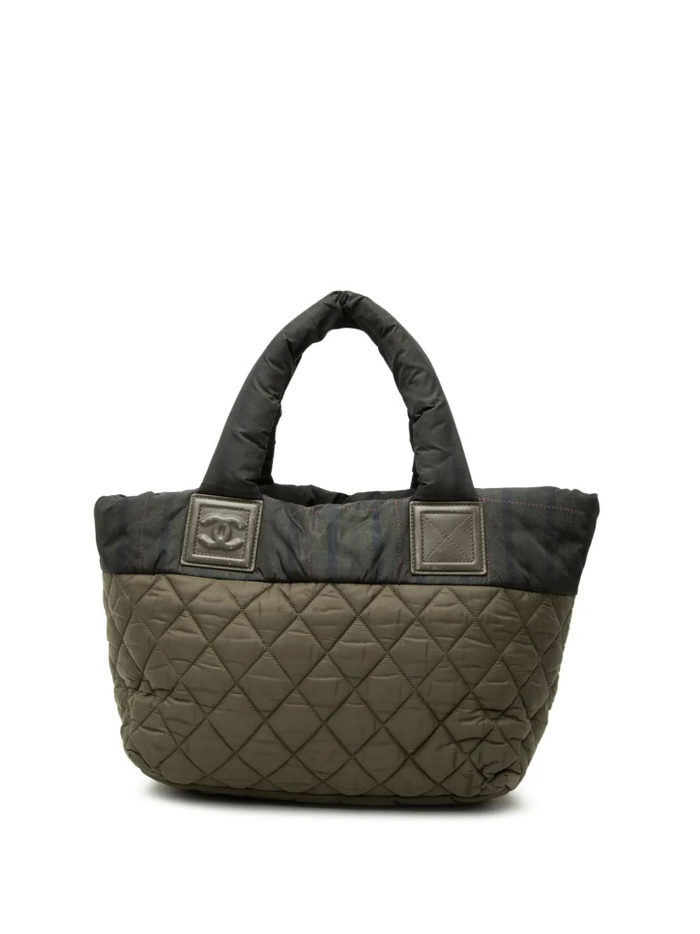 CHANEL Pre-Owned 2013-2014 Small Quilted Nylon Coco Cocoon tote bag - Marrone