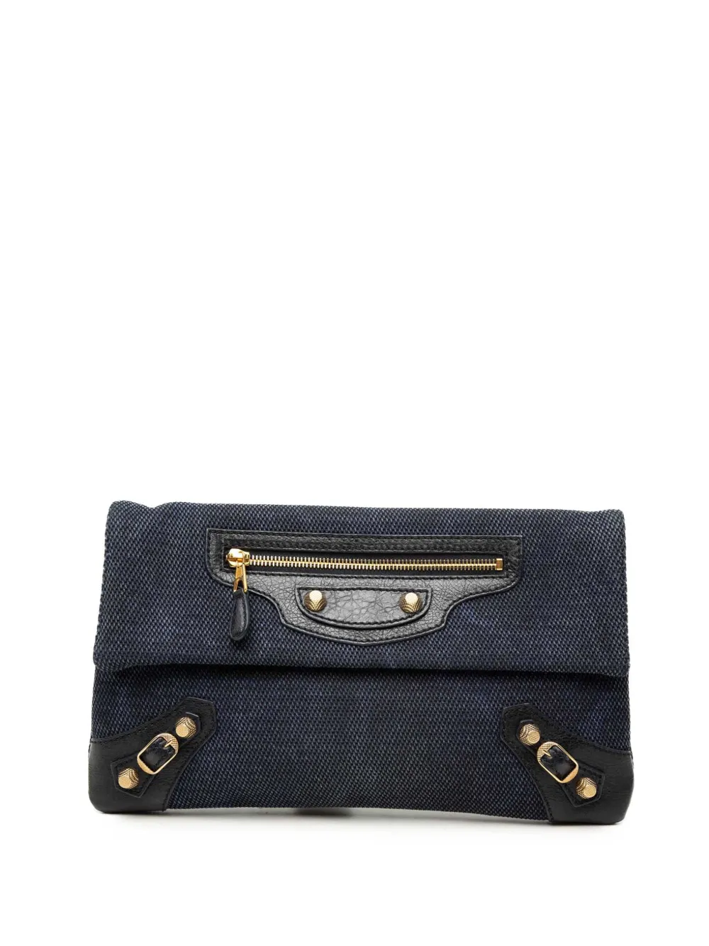 Balenciaga Pre-Owned 2005-2026 Canvas Motocross Giant 12 Envelope clutch bag - Blu