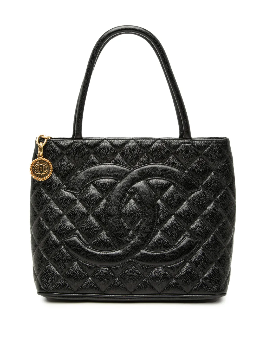 CHANEL Pre-Owned 2002-2003 Caviar Medallion tote bag - Nero