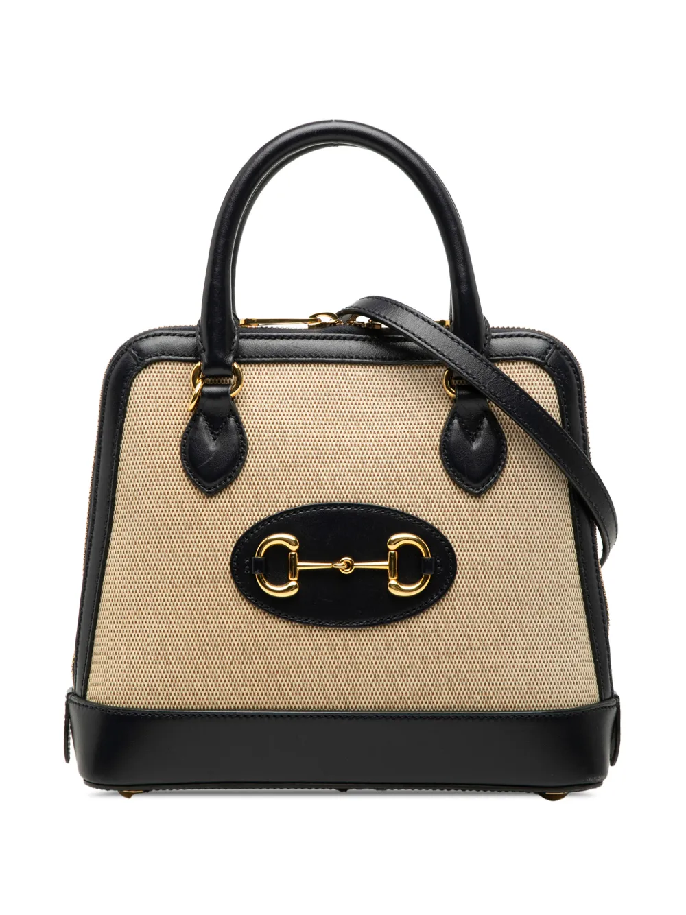 Gucci Pre-Owned 2000-2015 Small Canvas Horsebit 1955 satchel - Nero