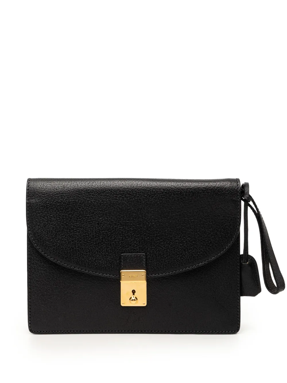 Gucci Pre-Owned 20th Century Calfskin Padlock Wristlet clutch bag - Nero