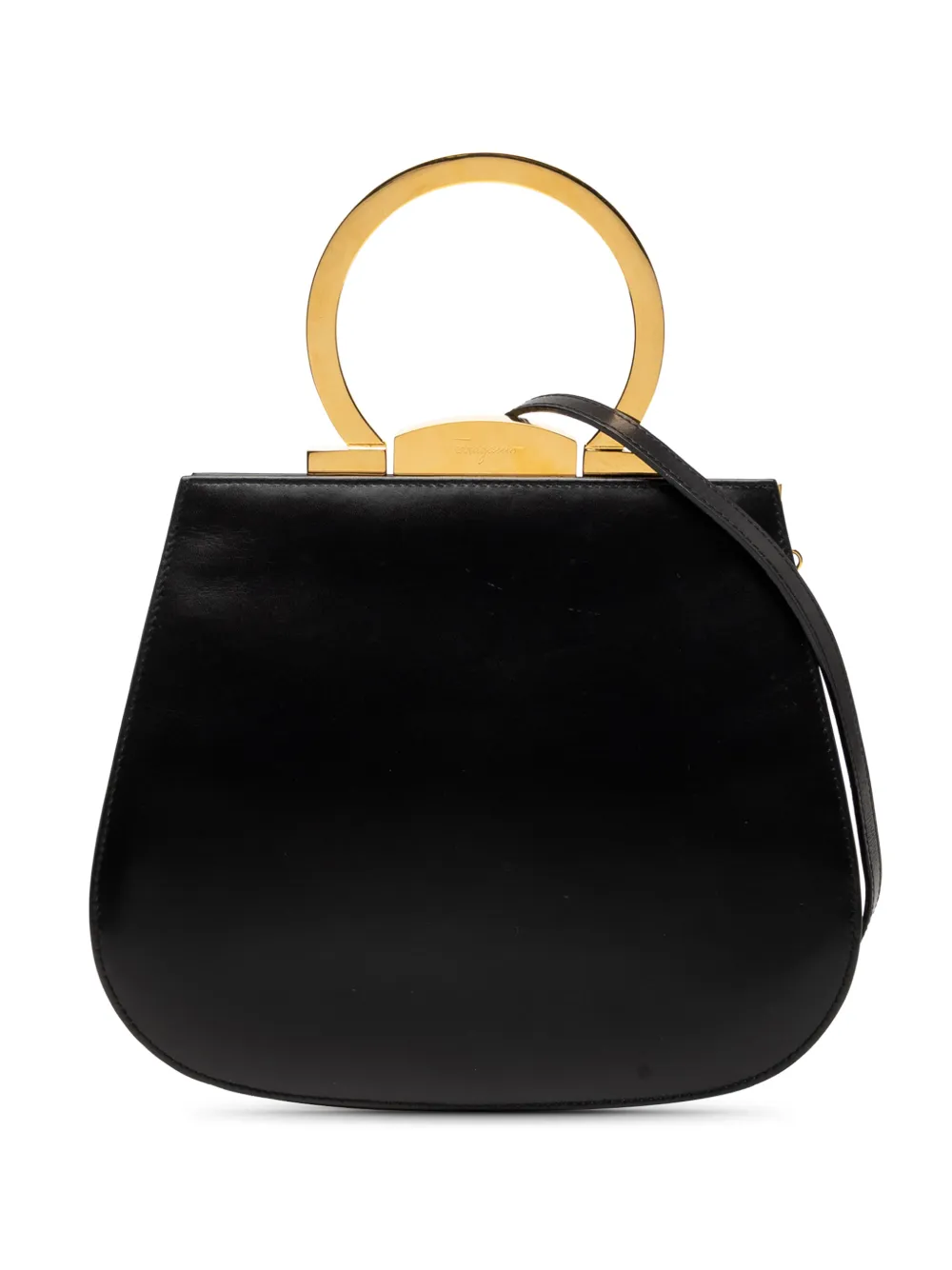 Ferragamo Pre-Owned 2010-2026 Leather Gancini Top Handle Bag satchel - Nero