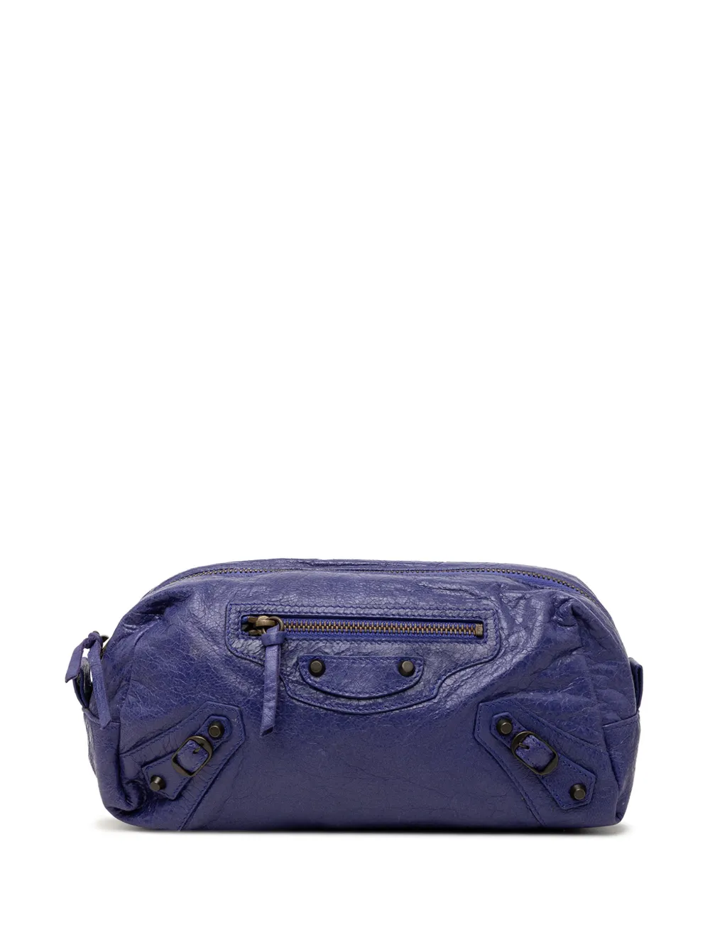Balenciaga Pre-Owned 2005-2026 Lambskin Motocross Classic Pencil Case M - Viola