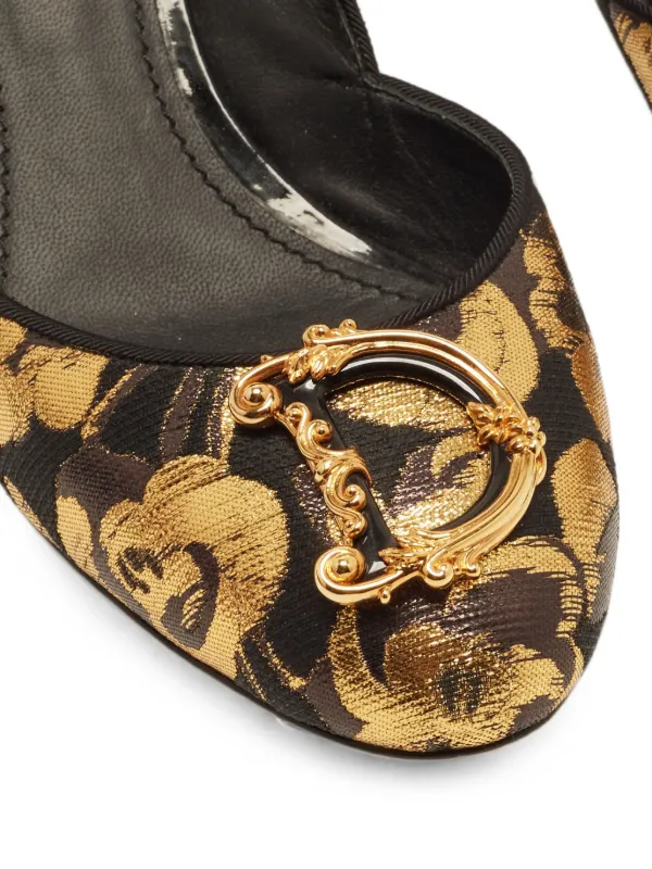 Dolce & Gabbana Pre-Owned DGロゴ フローラル パンプス | ブラック