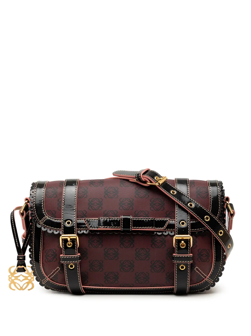 Loewe Pre-Owned 2006 Anagram Schultertasche aus beschichtetem PVC-Canvas mit Pailletten - Rot
