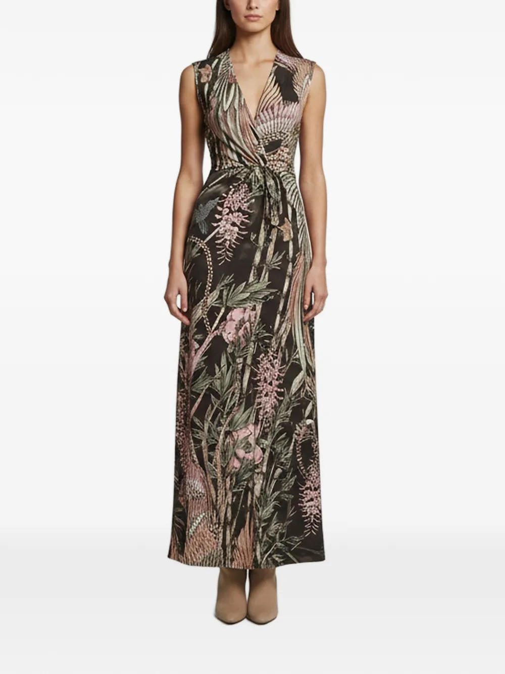 Just Cavalli Vintage Abito lungo con scollo a V - Nero