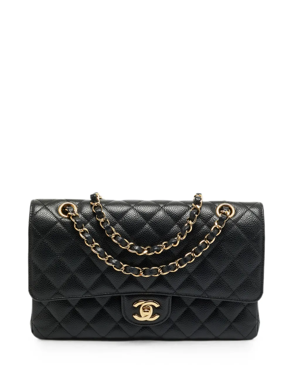 Pre-owned Chanel Classic Double Flap Shoulder Bag In Black