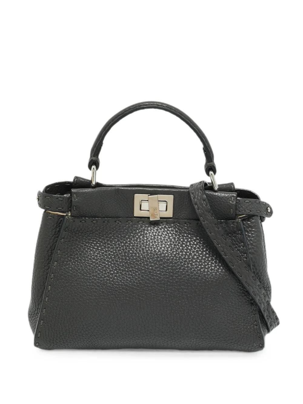 Fendi Pre-Owned mini Peekaboo Selleria shoulder bag - Black
