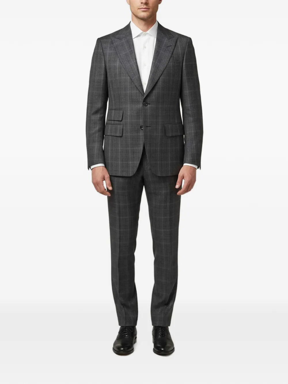 Tom Ford Vintage plaid peak-lapel suit - Grigio