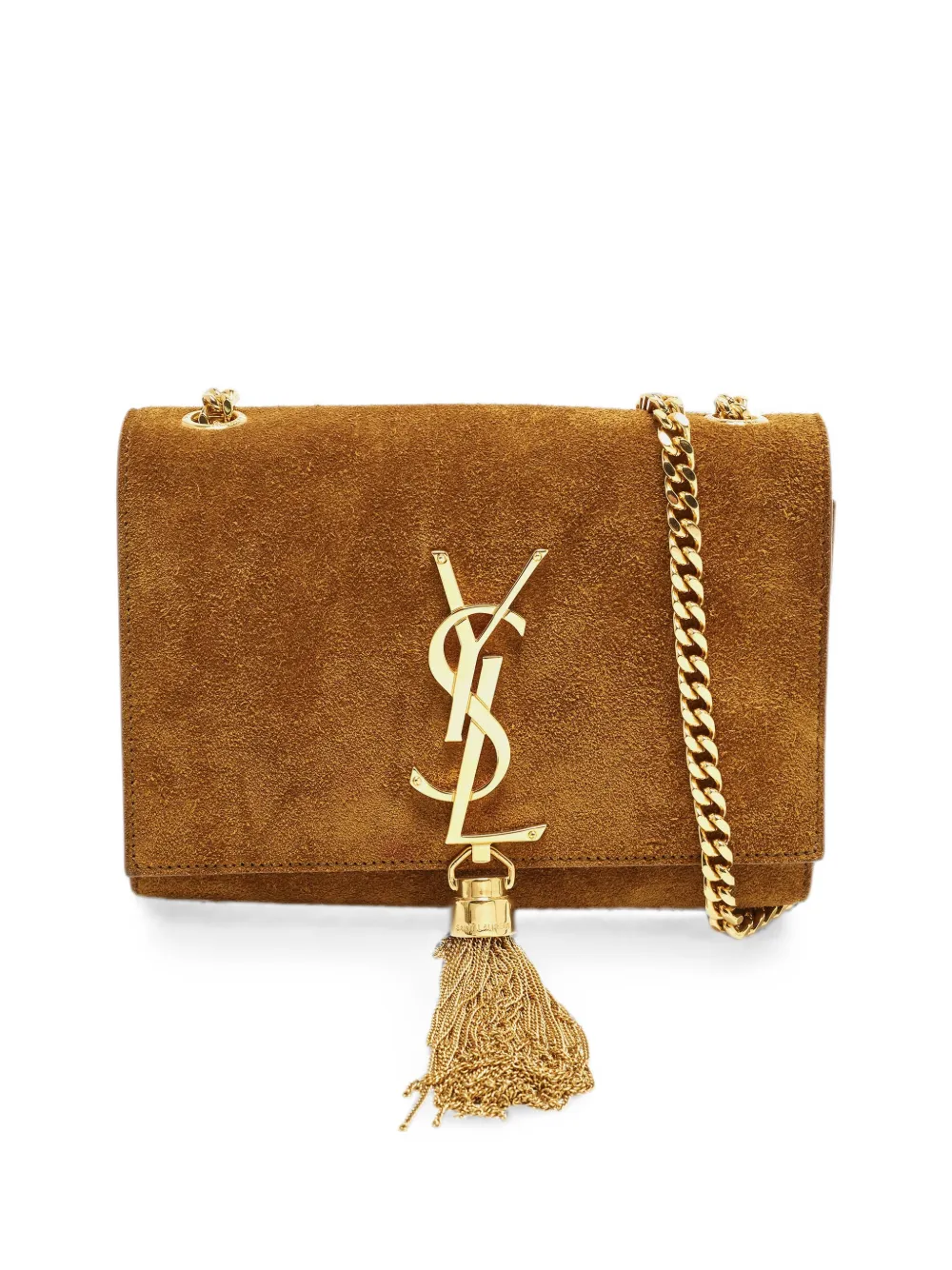 Saint Laurent Pre-Owned 2015 Kate tassel small shoulder bag - Braun