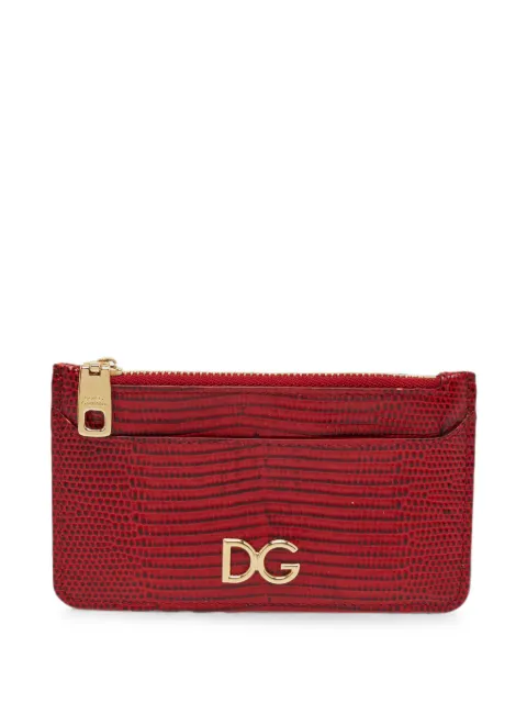 Dolce & Gabbana Pre-Owned tarjetero con efecto de piel de lagarto