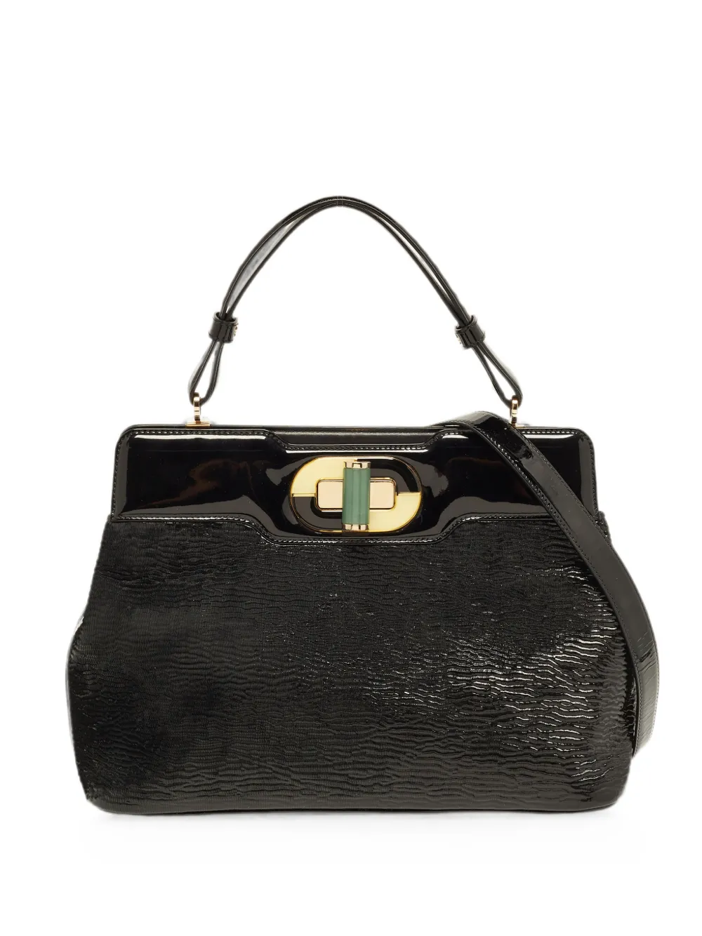 Bvlgari Pre-Owned 2010s Isabella Rossellini Tote Bag aus Lackleder - Schwarz