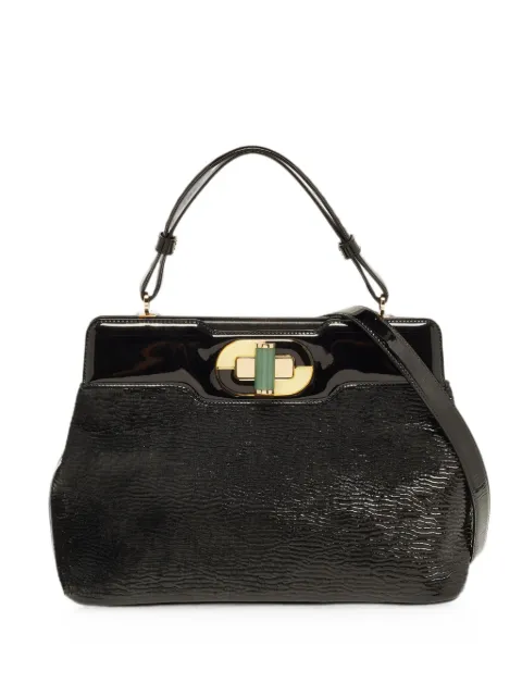 Bvlgari Pre-Owned Isabella Rossellini patent leather tote bag