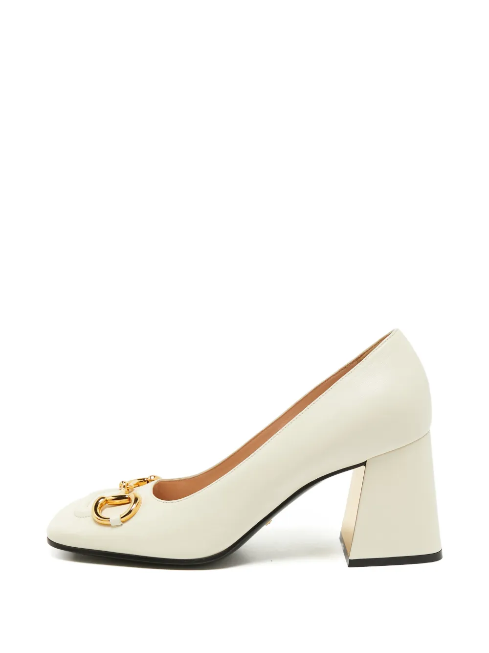 Gucci Pre-Owned Horsebit Pumps mit Blockabsatz - Weiß