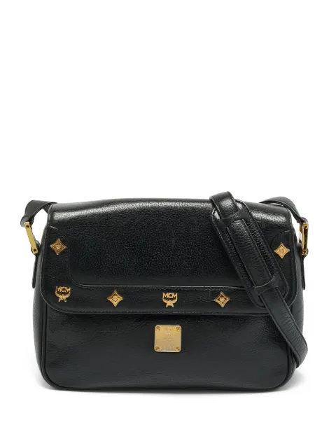 MCM Pre-Owned studded flap cross body bag