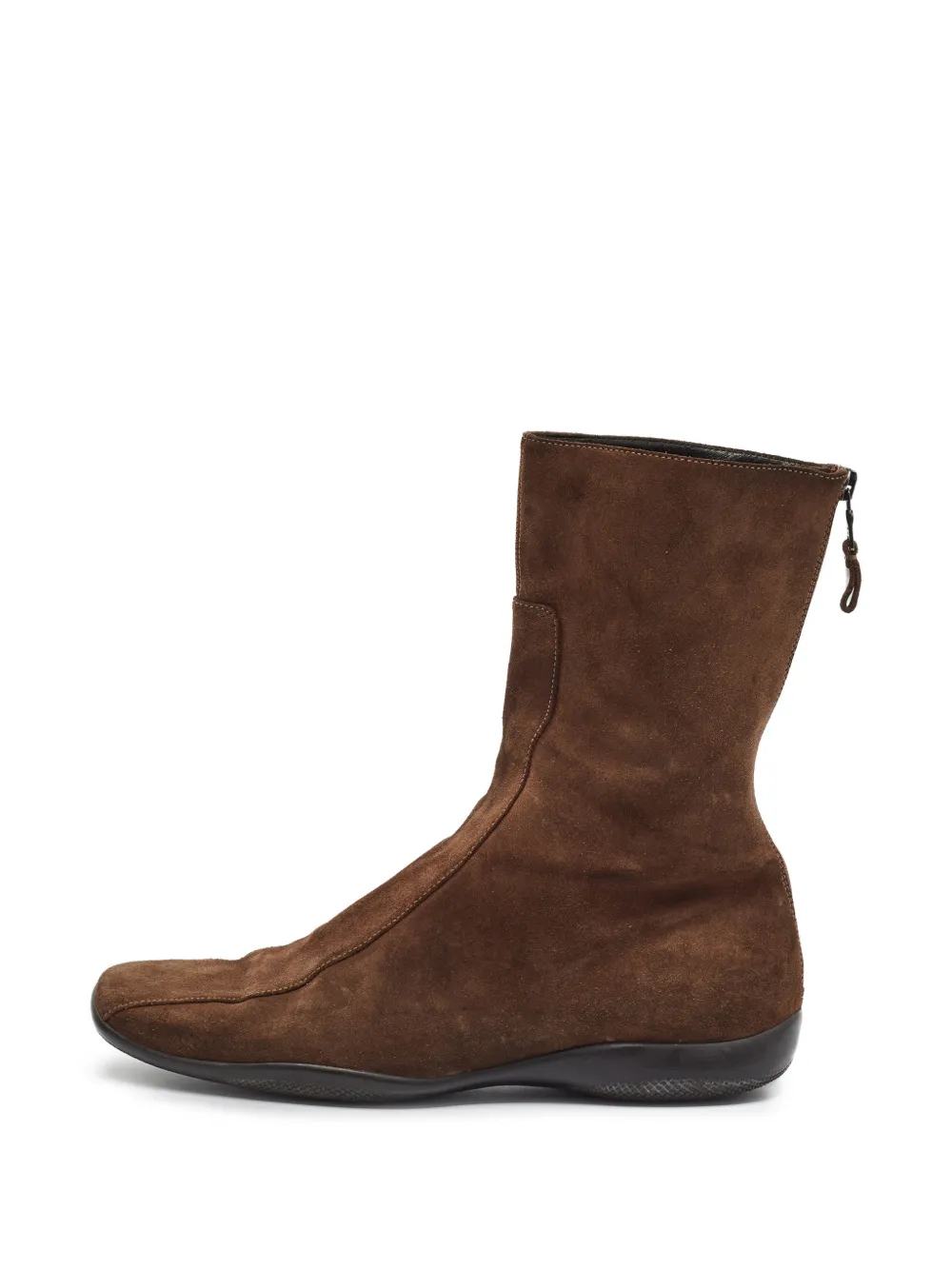 Prada Pre-Owned Stivaletti con punta quadrata - Marrone
