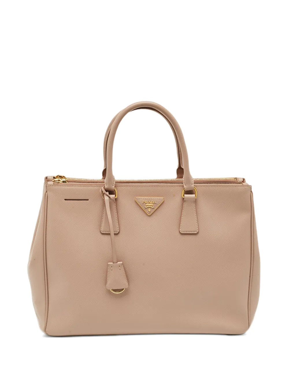 Prada Pre-Owned Großer Saffiano Lux Tote Bag mit doppeltem Reißverschluss - Rosa