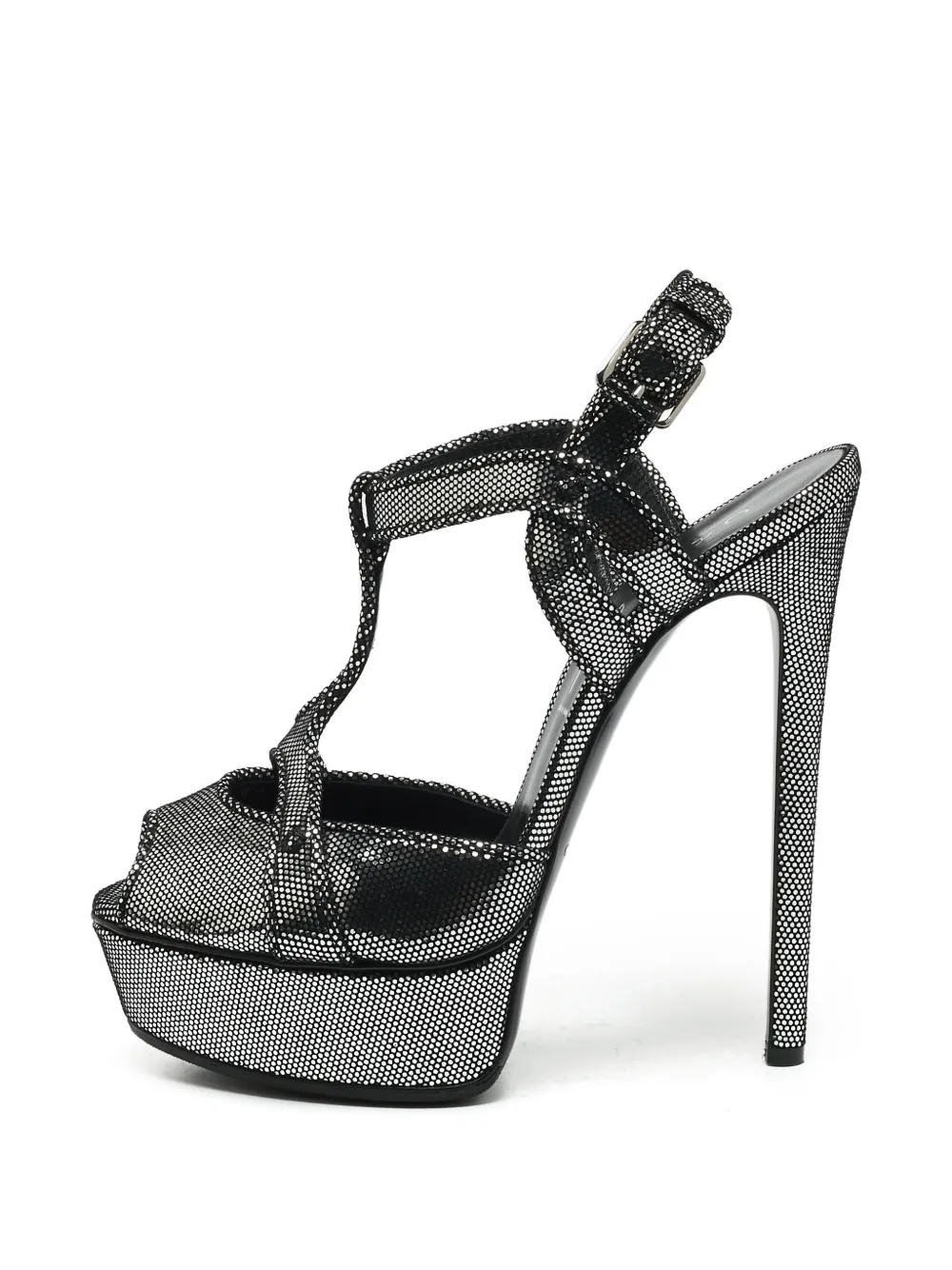Casadei Strukturierte Plateau-Sandalen - Silber
