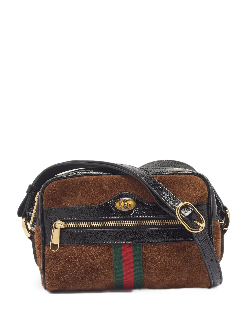 Gucci Pre-Owned mini Ophidia suede crossbody bag - Braun