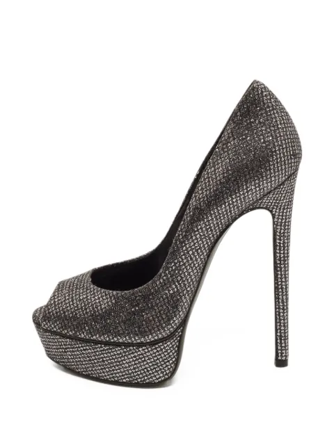 Casadei Vintage glitter platform pumps
