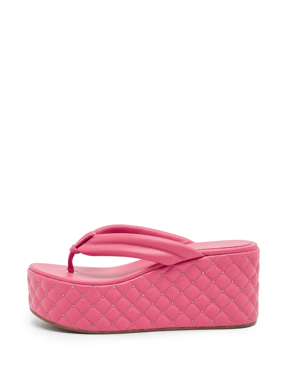 Le Silla Gesteppte Wedge-Sandalen - Rosa