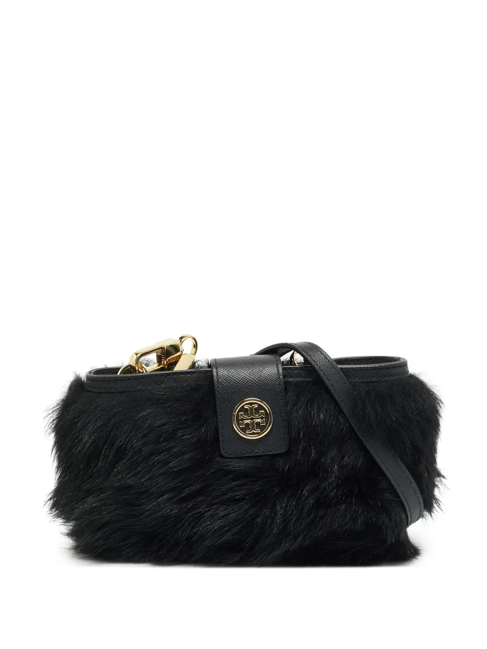 Tory Burch Umhängetasche aus Faux Fur - Schwarz