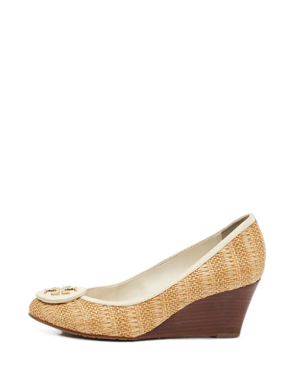 Tory Burch Gewebte Reva Wedge-Pumps - Nude