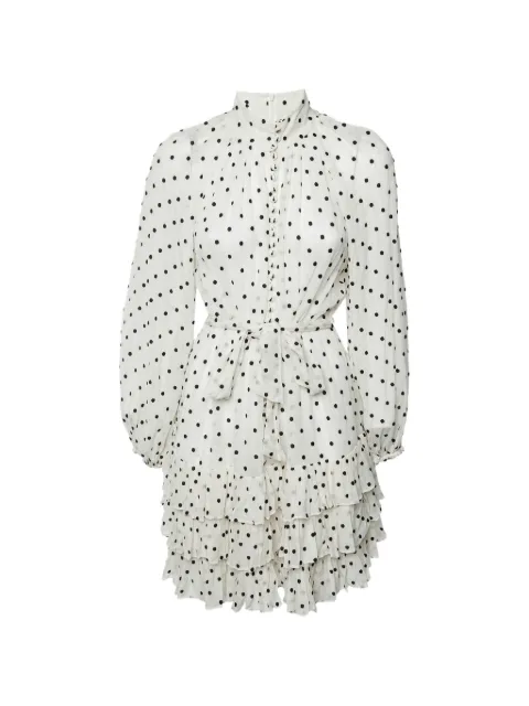ZIMMERMANN Swiss dot tiered mini dress
