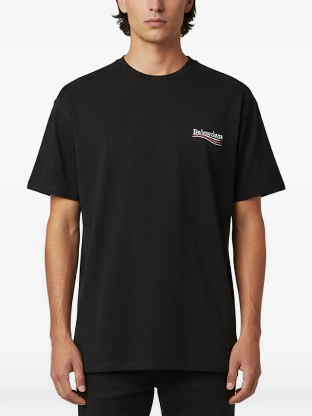 Balenciaga Pre-Owned T-Shirt mit Logo-Print - Schwarz