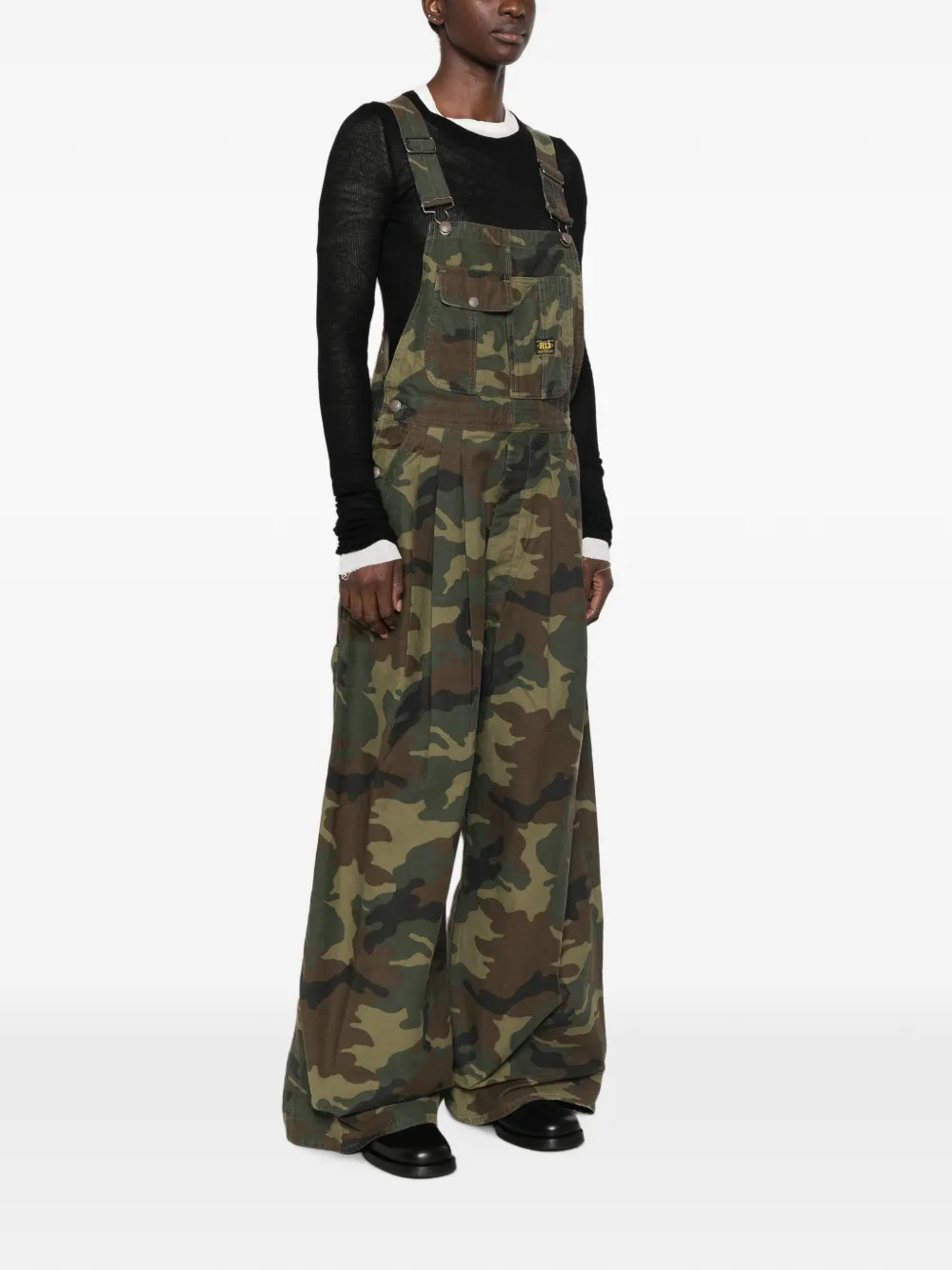 R13 Tuinbroek met camouflageprint Groen