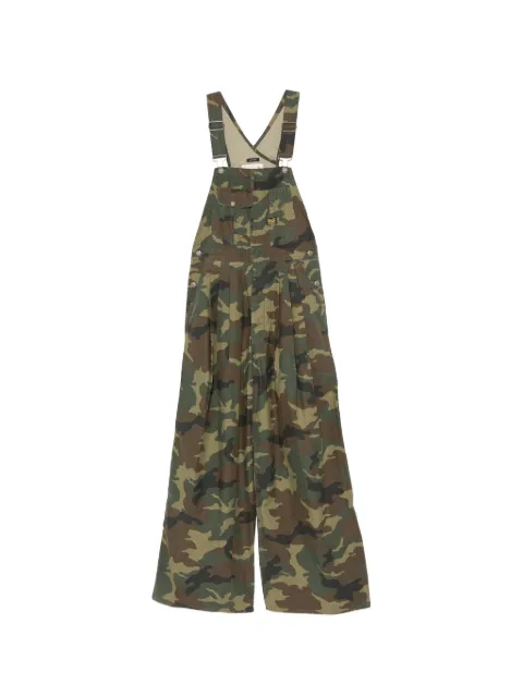 R13 camouflage-print dungarees