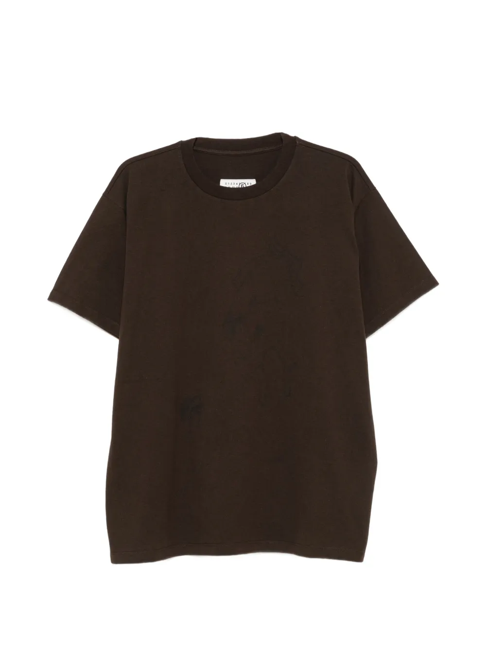 MM6 Maison Margiela graphic-print T-shirt - Marrone