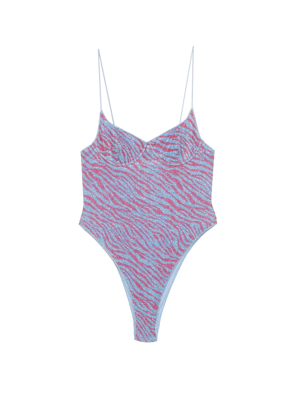 Oséree zebra-print underwired swimsuit - Blu