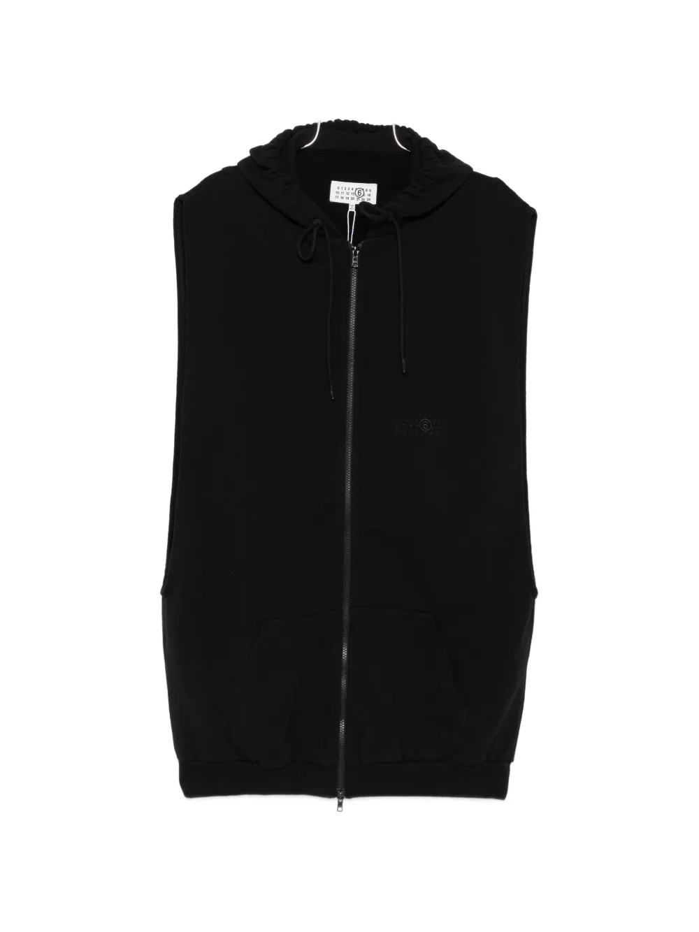 MM6 Maison Margiela hooded sleeveless jacket - Schwarz