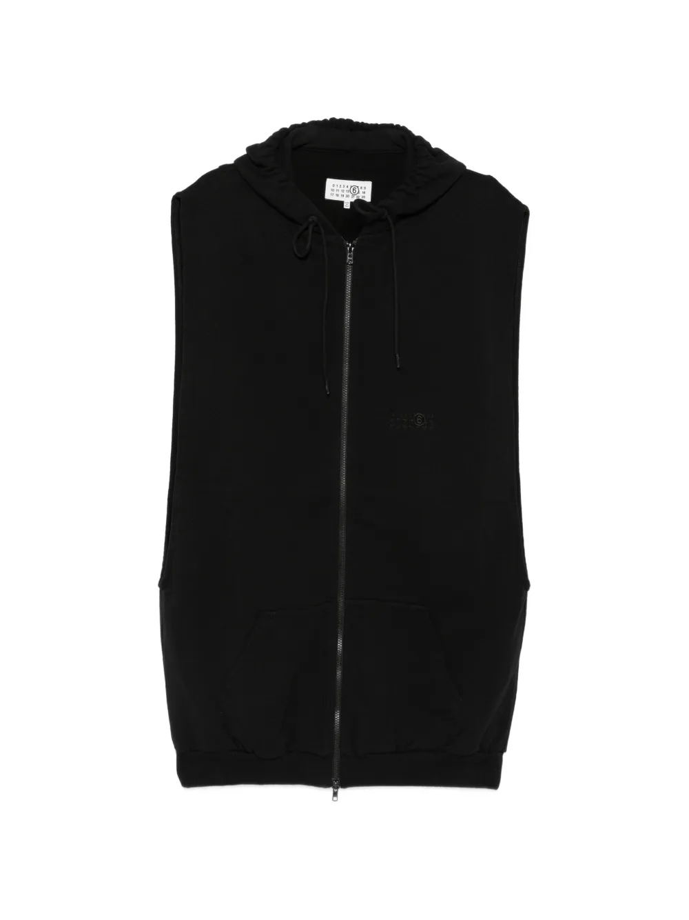 MM6 Maison Margiela hooded sleeveless jacket - Nero