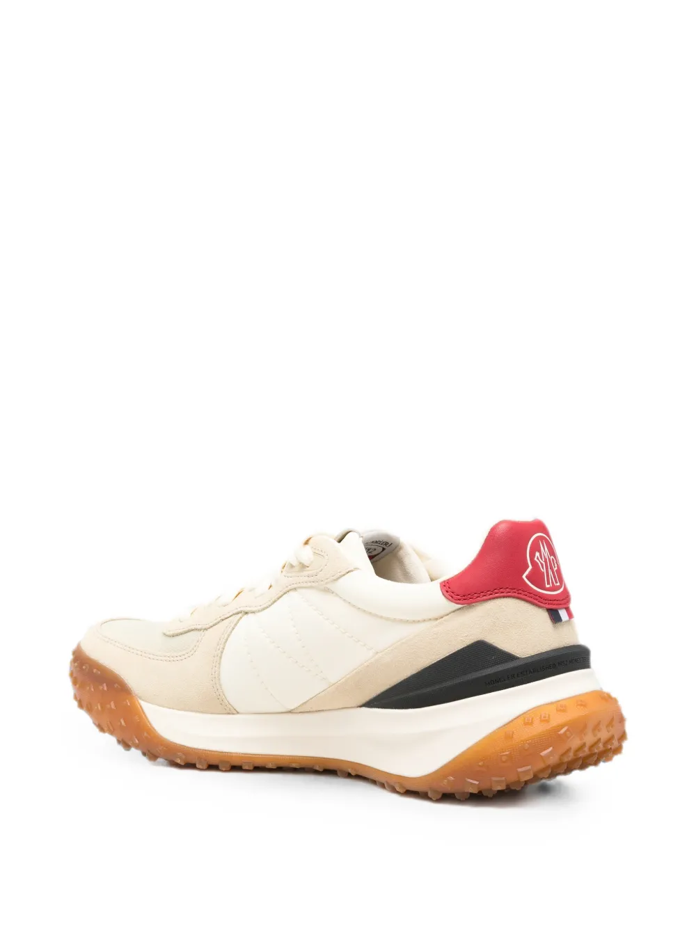 Moncler panelled spiked-sole sneakers Beige